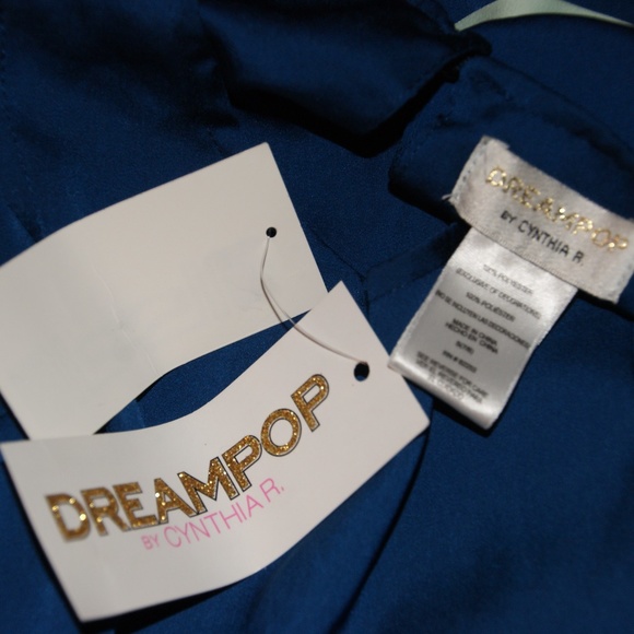 New DREAMPOP Blue Ruffled Halter Dress NWT (S 7/8) - Picture 3 of 5